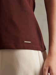 Καφετί - U.S. Polo Assn. Tipped Stretch Pique Polo Shirt - Εικόνα 5 από 8