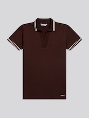 Καφετί - U.S. Polo Assn. Tipped Stretch Pique Polo Shirt - Εικόνα 6 από 8