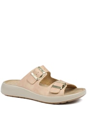 Jones Bootmaker Cream Harlowe Wide Fit Leather Sandals - Image 1 of 6