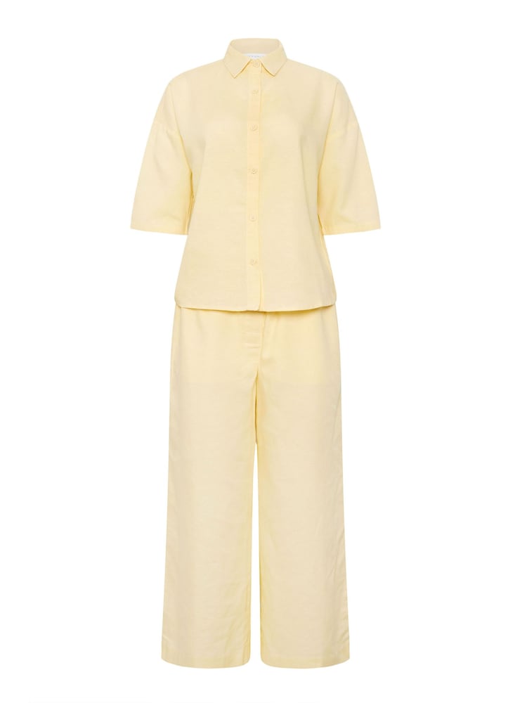 PixieGirl Petite White Linen Shirt & Wide Leg Trousers Set - Image 5 of 5 PixieGirl Petite White Linen Shirt & Wide Leg Trousers Set - Image 5 of 5