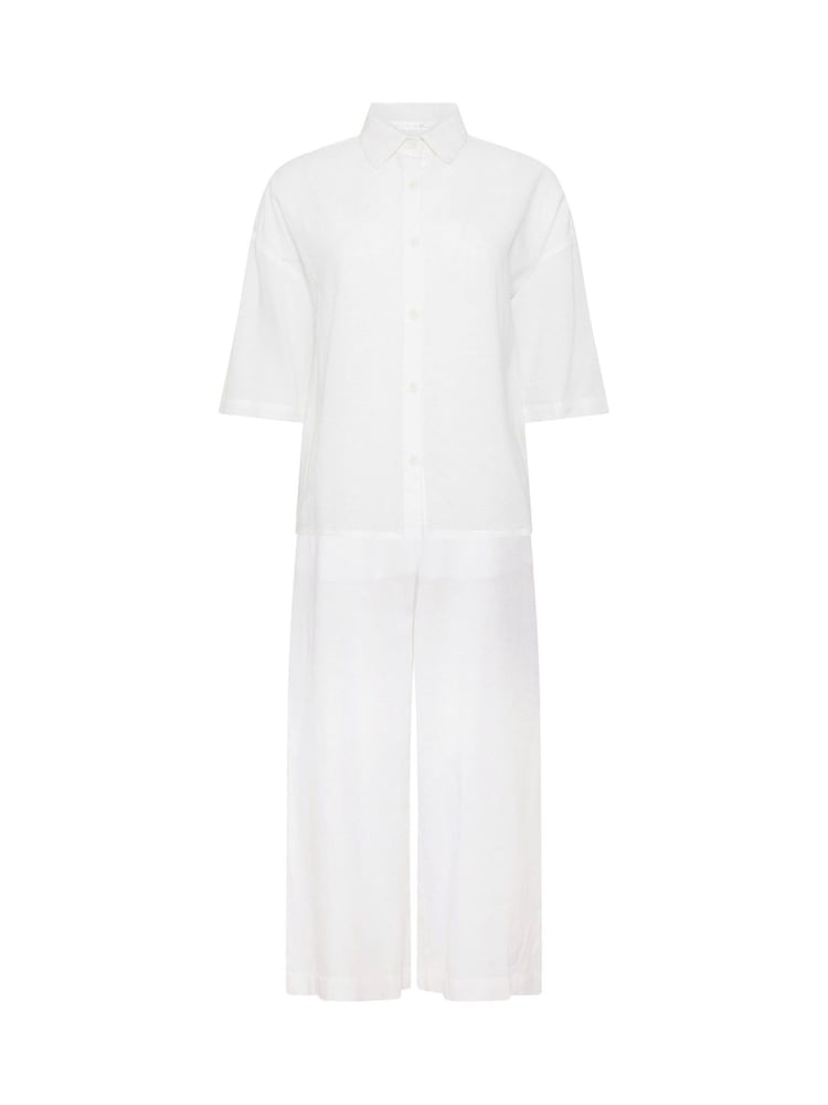 PixieGirl Petite White Linen Shirt & Wide Leg Trousers Set - Image 4 of 4