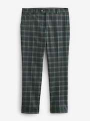 Vert - Slim Fit (Slim Fit) - Pantalon de costume à carreaux garni - Image 6 de 9