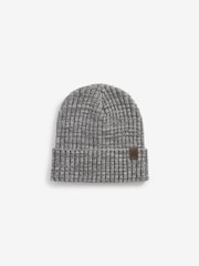 Grey Twist Knitted Rib Beanie Hat (1-16yrs) - Image 1 of 2