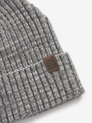 Grey Twist Knitted Rib Beanie Hat (1-16yrs) - Image 2 of 2