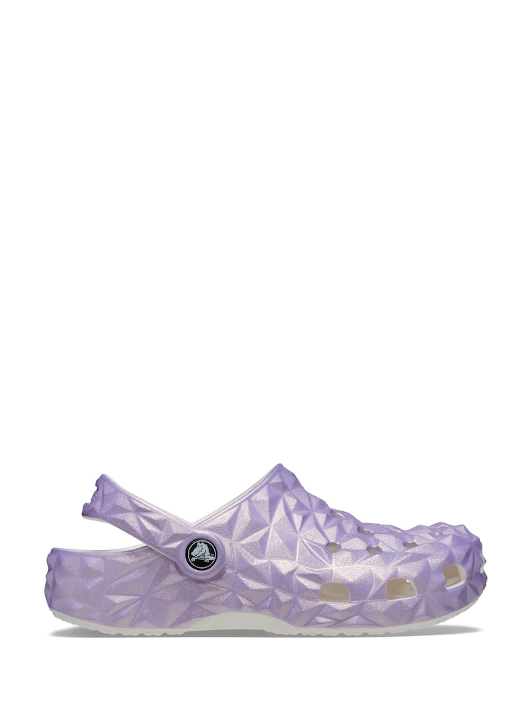 Crocs Purple Geometric Kids Clogs - Image 1 of 6