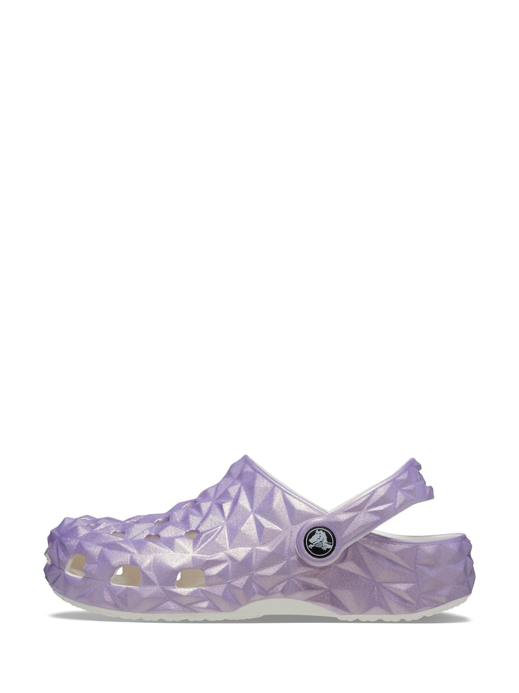 Crocs Purple Geometric Kids Clogs - Image 2 of 6