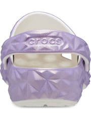 Crocs Purple Geometric Kids Clogs - Image 6 of 6