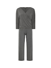 PixieGirl Petite Grey Wrap Top & Wide Leg Trousers - Image 7 of 7