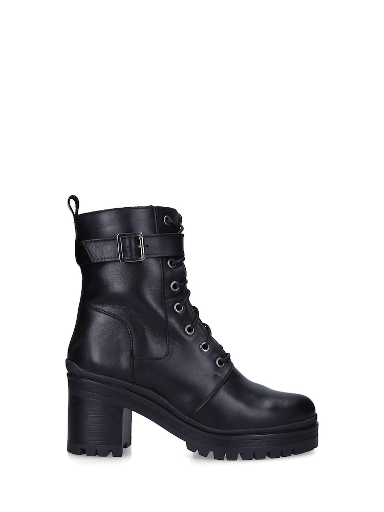 Carvela Comfort Black Secure Lace up 2 Boots - Image 2 of 5