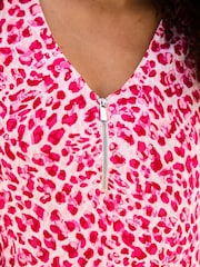 Sosandar Pink Zip Front Sleeveless Top - Image 3 of 3