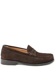 Jones Bootmaker Brown Perna Smart Leather Moccasins - Image 3 of 5
