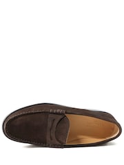Jones Bootmaker Brown Perna Smart Leather Moccasins - Image 4 of 5