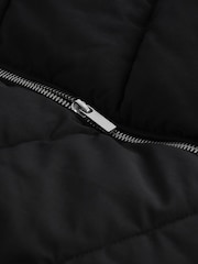 Black Longline Padded Gilet - Image 6 of 7