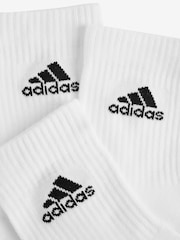 adidas White Adult Cushioned Crew Socks 3 Pack - Image 3 of 3