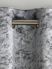 Grey Crushed Velvet Eyelet Lined Curtains - Image 1 of 1