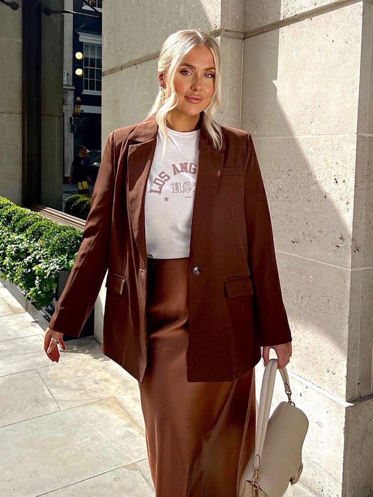 Blezer o pudełkowym kroju oversize In The Style Gemma Louise Miles - Obraz 1 z 5