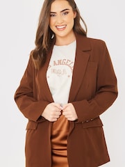 Blezer o pudełkowym kroju oversize In The Style Gemma Louise Miles - Obraz 3 z 5