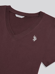 U.S. Polo Assn. Purple Regular Fit V-Neck T-Shirt - Image 6 of 6