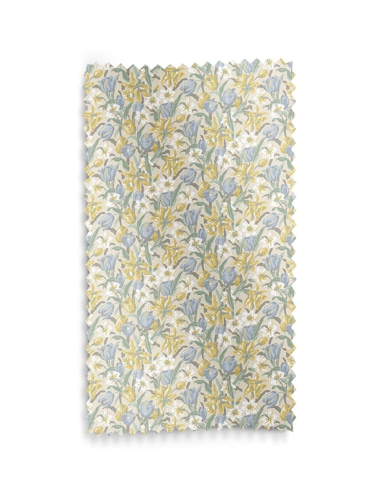 Laura Ashley Gold Tulips Made to Measure 100% Cotton Curtains - Image 6 of 6