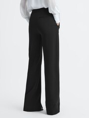 Reiss Black Marie Straight Leg Front Stripe Trousers - Image 5 of 6