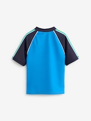 Little Bird by Jools Oliver Blue Short Sleeve Blue Swim Rash Vest - Image 2 of 4