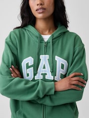 Gap Green Relaxed Logo Zip-Up Hoodie - Image 4 of 5