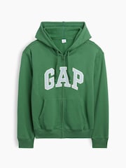 Gap Green Relaxed Logo Zip-Up Hoodie - Image 5 of 5