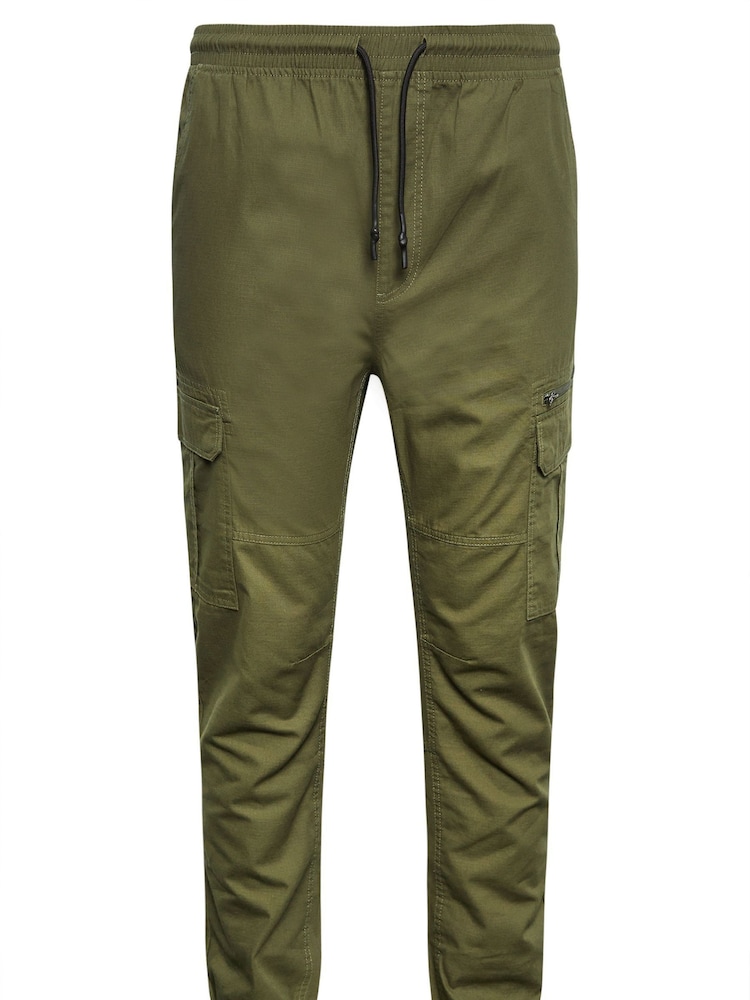 BadRhino Big & Tall Green 100% Cotton Ripstop Cargo Trousers - Image 2 of 3