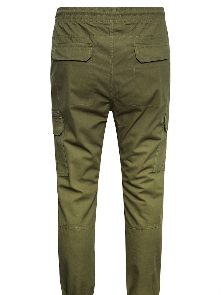 BadRhino Big & Tall Green 100% Cotton Ripstop Cargo Trousers - Image 3 of 3