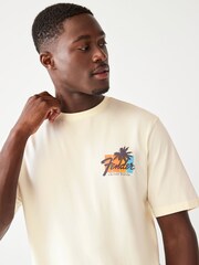 Ecru Fender Band Graphic 100% Cotton T-Shirt - Image 4 of 8