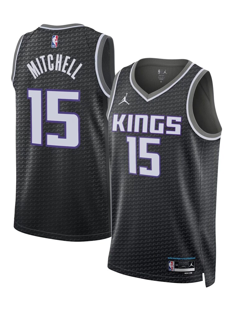 Nike Black Sacramento Kings Jordan Statement Edition Swingman Jersey - Davion Mitchell Unisex - Image 1 of 4