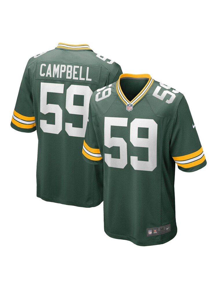 Nike Green NFL Green Bay Packers Home Game Jersey - De'Vondre Campbell - Image 1 of 3 Nike Green NFL Green Bay Packers Home Game Jersey - De'Vondre Campbell - Image 1 of 3