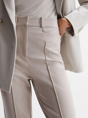 Reiss Neutral Dylan Petite Flared High Rise Trousers - Image 4 of 6