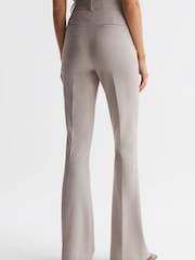 Reiss Neutral Dylan Petite Flared High Rise Trousers - Image 5 of 6