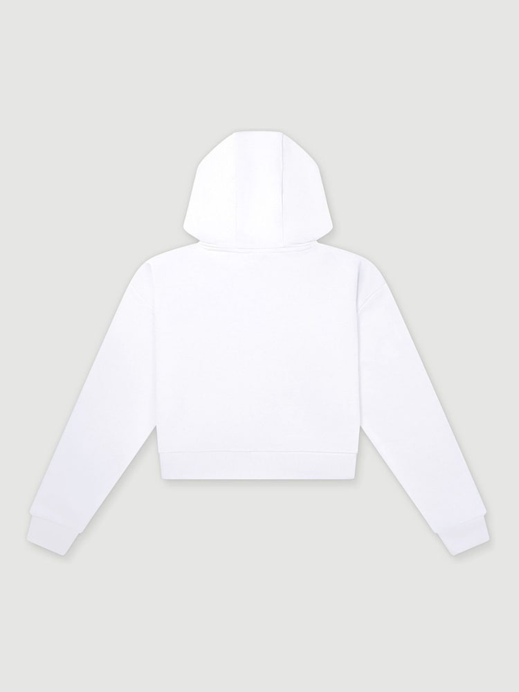 Ellesse Buccio Crop White Hoodie - Image 1 of 4
