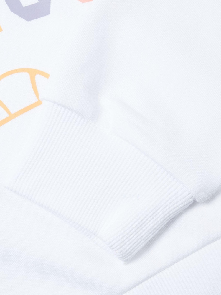 Ellesse Buccio Crop White Hoodie - Image 4 of 4