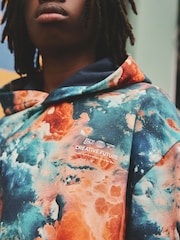 Orange Digital Drippy Smile Graphic Hoodie (3-16yrs) - Image 3 of 7