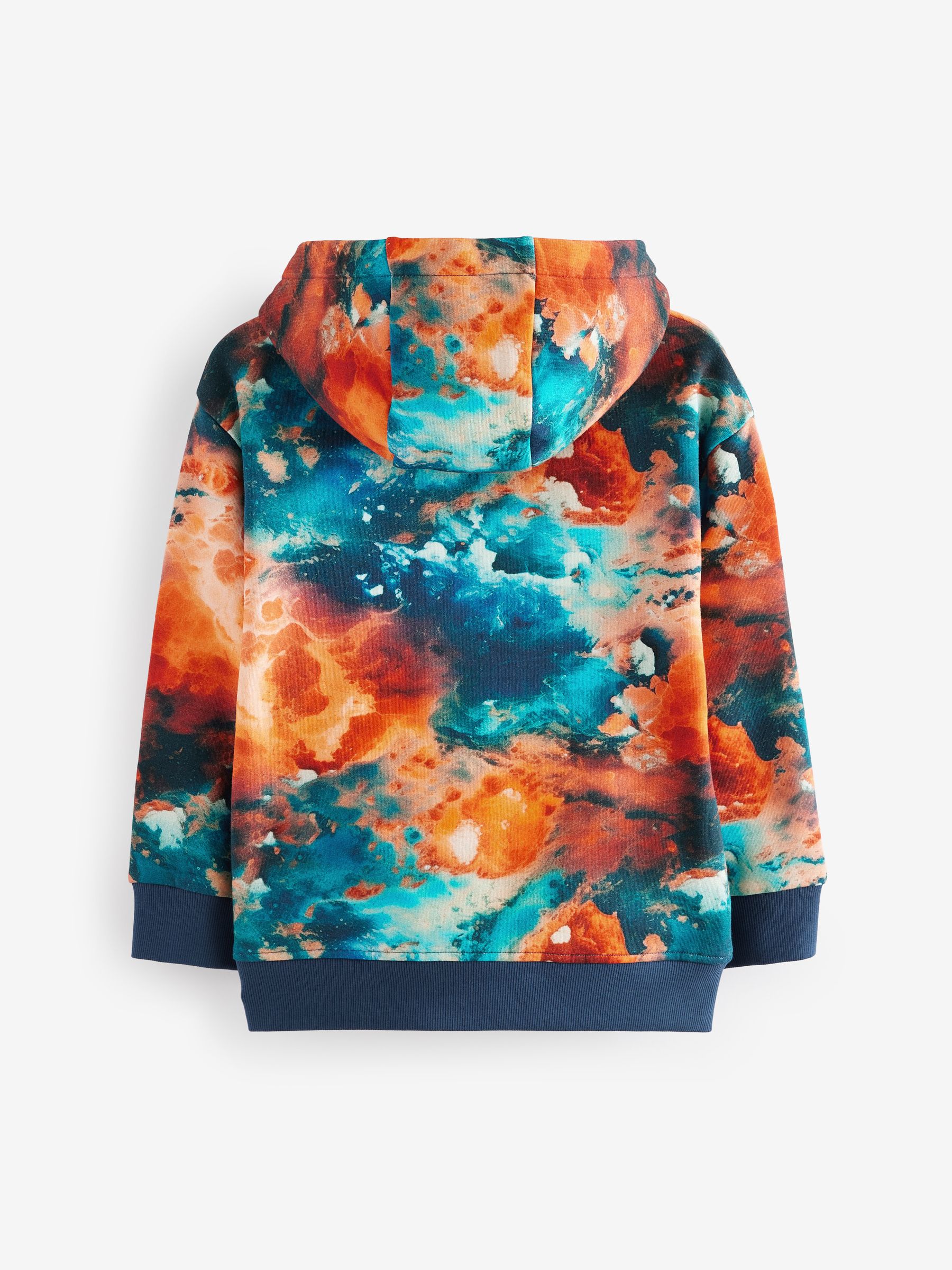 Buy Orange Digital Drippy Smile Graphic Hoodie (3-16yrs