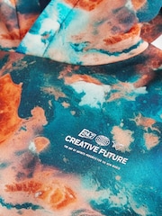 Orange Digital Drippy Smile Graphic Hoodie (3-16yrs) - Image 6 of 7