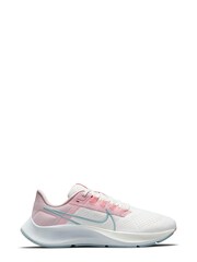 Nike White/Pink Pegasus 38 Road Running Trainers - Image 1 of 10