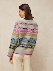 White Stuff Yellow Felicity Fairisle Jumper - Image 2 of 6