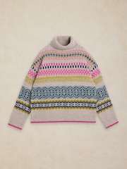 White Stuff Yellow Felicity Fairisle Jumper - Image 5 of 6