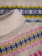 White Stuff Yellow Felicity Fairisle Jumper - Image 6 of 6