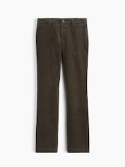 Gap Olive Brown Mid Rise Corduroy Relaxed Flare Trousers - Image 1 of 1