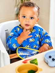 JoJo Maman Bébé Blue Digger Deluxe Sleeved Bib - Image 1 of 2