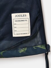 Joules Boys' Rainwell Navy Dinosaur Waterproof Raincoat With Hood - Image 4 of 5