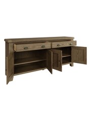 K Interiors Brown Embleton Solid Wood 4 Door 2 Drawer Sideboard - Image 3 of 4