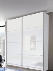 Rauch White 1.8m Sliding Courtney Glass Semi Fitted Wardrobe - Image 1 of 2