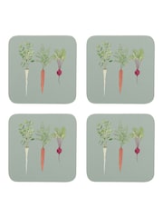 Sophie Allport Green Home Grown Coasters Set of 4 - Image 2 of 2