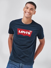 Levi's® Navy Blue Standard Housemark 100% Cotton T-Shirt - Image 1 of 8